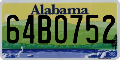 AL license plate 64BO752