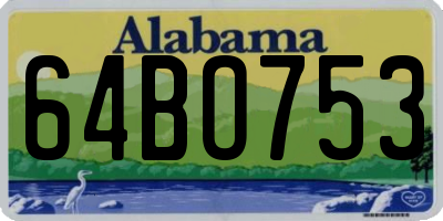 AL license plate 64BO753