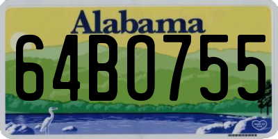 AL license plate 64BO755