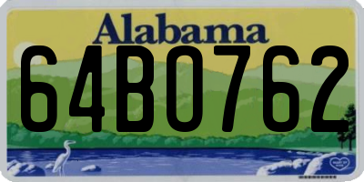 AL license plate 64BO762