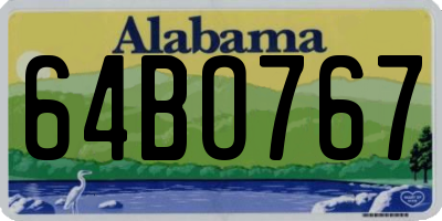 AL license plate 64BO767