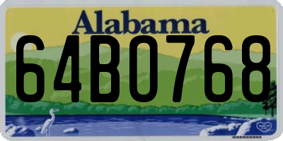 AL license plate 64BO768