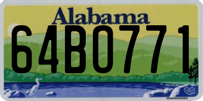 AL license plate 64BO771