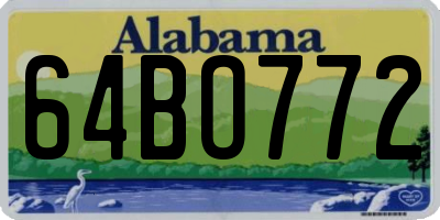 AL license plate 64BO772