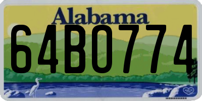 AL license plate 64BO774