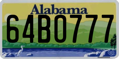 AL license plate 64BO777