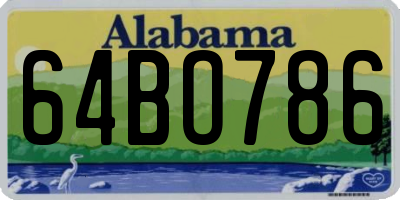 AL license plate 64BO786