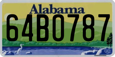 AL license plate 64BO787