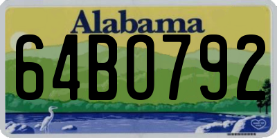 AL license plate 64BO792