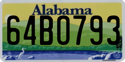 AL license plate 64BO793