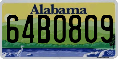 AL license plate 64BO809