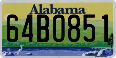 AL license plate 64BO851