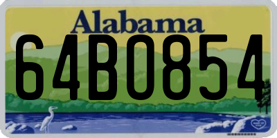 AL license plate 64BO854