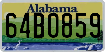 AL license plate 64BO859
