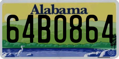 AL license plate 64BO864
