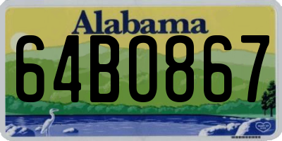 AL license plate 64BO867