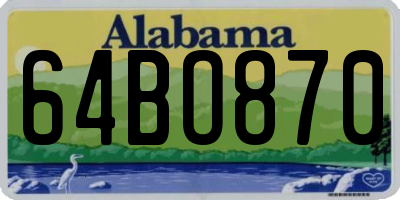 AL license plate 64BO870