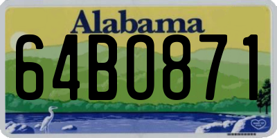 AL license plate 64BO871