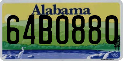 AL license plate 64BO880