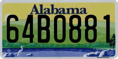 AL license plate 64BO881