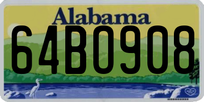 AL license plate 64BO908
