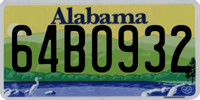 AL license plate 64BO932