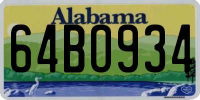 AL license plate 64BO934