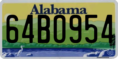 AL license plate 64BO954