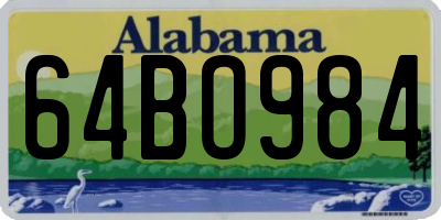 AL license plate 64BO984