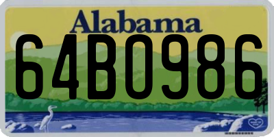 AL license plate 64BO986