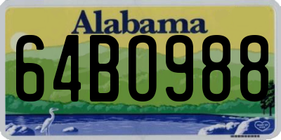 AL license plate 64BO988