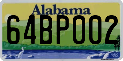 AL license plate 64BP002