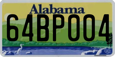AL license plate 64BP004