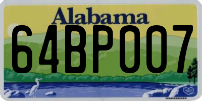 AL license plate 64BP007