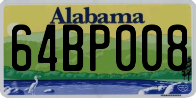AL license plate 64BP008