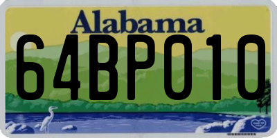 AL license plate 64BP010