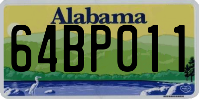 AL license plate 64BP011