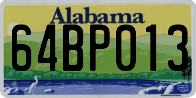 AL license plate 64BP013