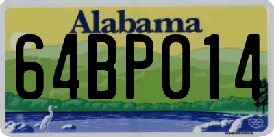 AL license plate 64BP014