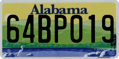 AL license plate 64BP019