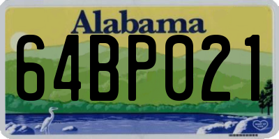 AL license plate 64BP021
