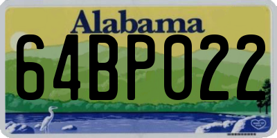 AL license plate 64BP022