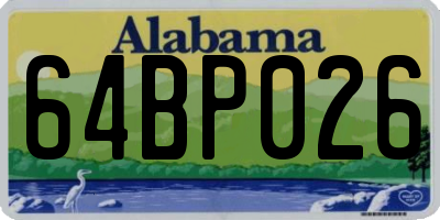 AL license plate 64BP026