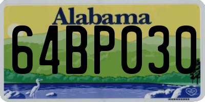 AL license plate 64BP030