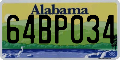 AL license plate 64BP034