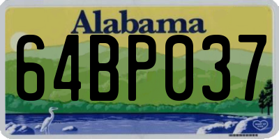 AL license plate 64BP037