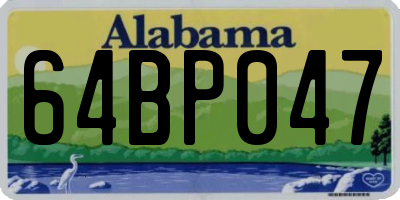 AL license plate 64BP047