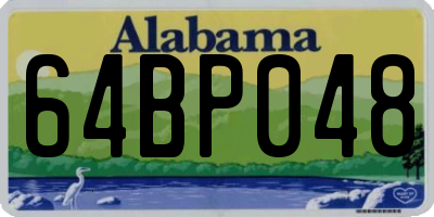 AL license plate 64BP048