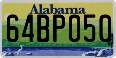 AL license plate 64BP050