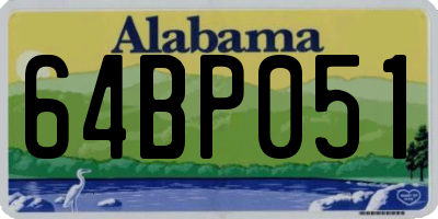 AL license plate 64BP051